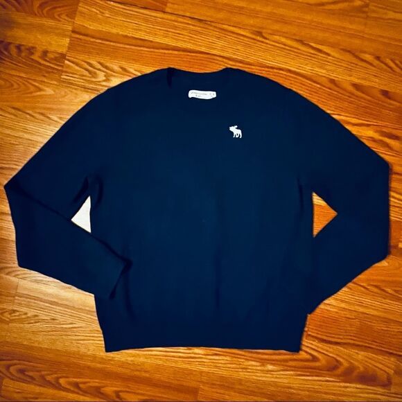 abercrombie kids Boys Navy Blue Pullover Sweater Crew Neck Size Medium Soft - Picture 4 of 10
